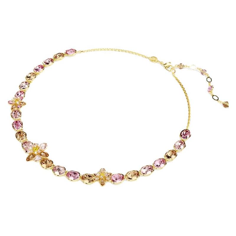Swarovski Идиллия цветочный узор имитация кристалла ожерелье мужчины и женщины одинаковый стиль модель для пары многоцветный 5732385