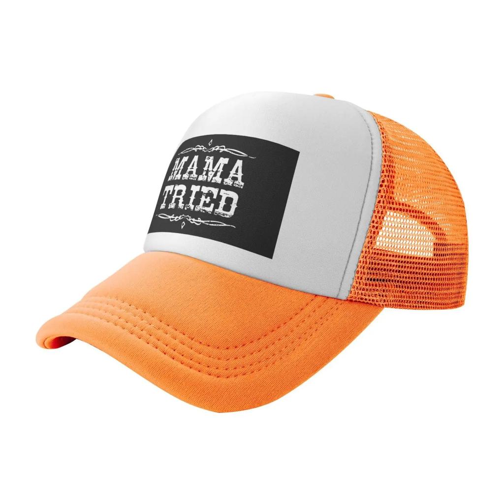 Mama Tried Retro Country Music Trucker Hat Mesh Baseball Snapback Cap for Unisex Or Women Outdoors