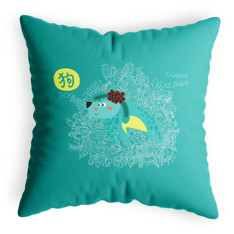 Двенадцать наволочек со знаками зодиака, в китайском стиле, национальный тренд, наволочки, офисные, для классной комнаты, прикроватные, наволочки для автомобиля