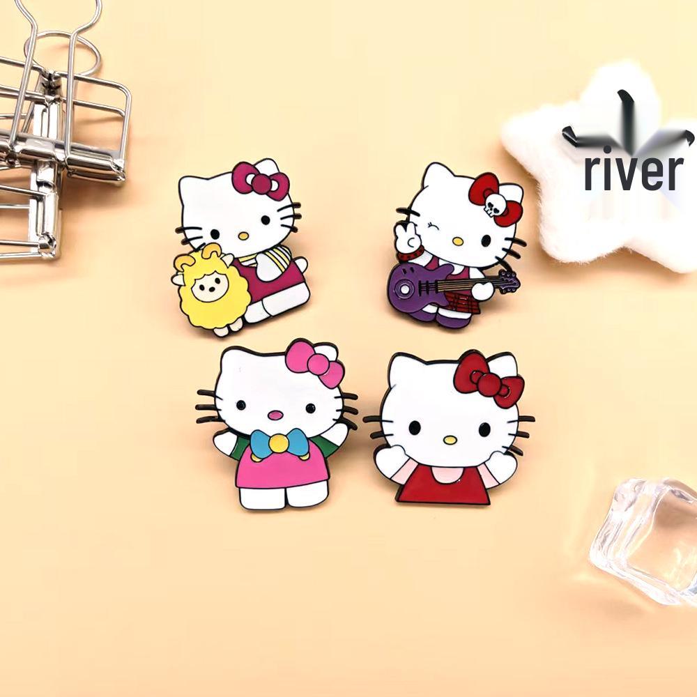 Ретро Милый Мультяшный Значок-Брошь Hello Kitty - Значок Sanrio с Упаковкой для Сумки