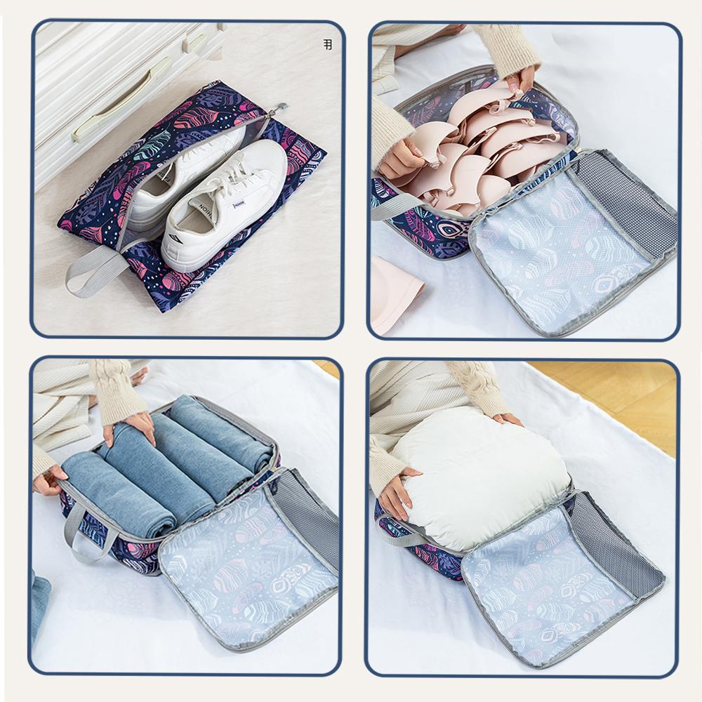 Portable Travel Compression Storage Bag, Washable Expandable Luggage Storage Bag Set, Clothing Sorting Bag, Travel Storage Bag