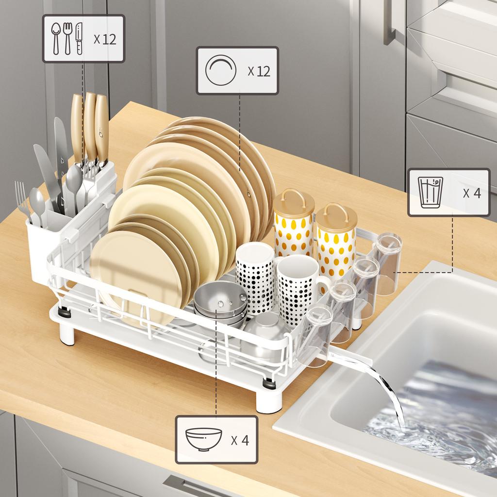 Кухонный органайзер, сушилка для посуды, органайзер для мойки, полка с сушилкой над раковиной, сушилка для тарелок, экономит место