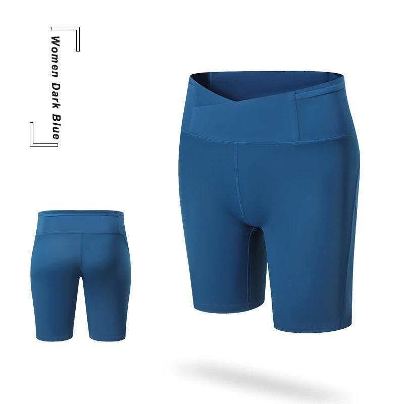 (40-65KG)Women High-elastic Compression Quick Drying Marathon Running Training Shorts With Pockets
