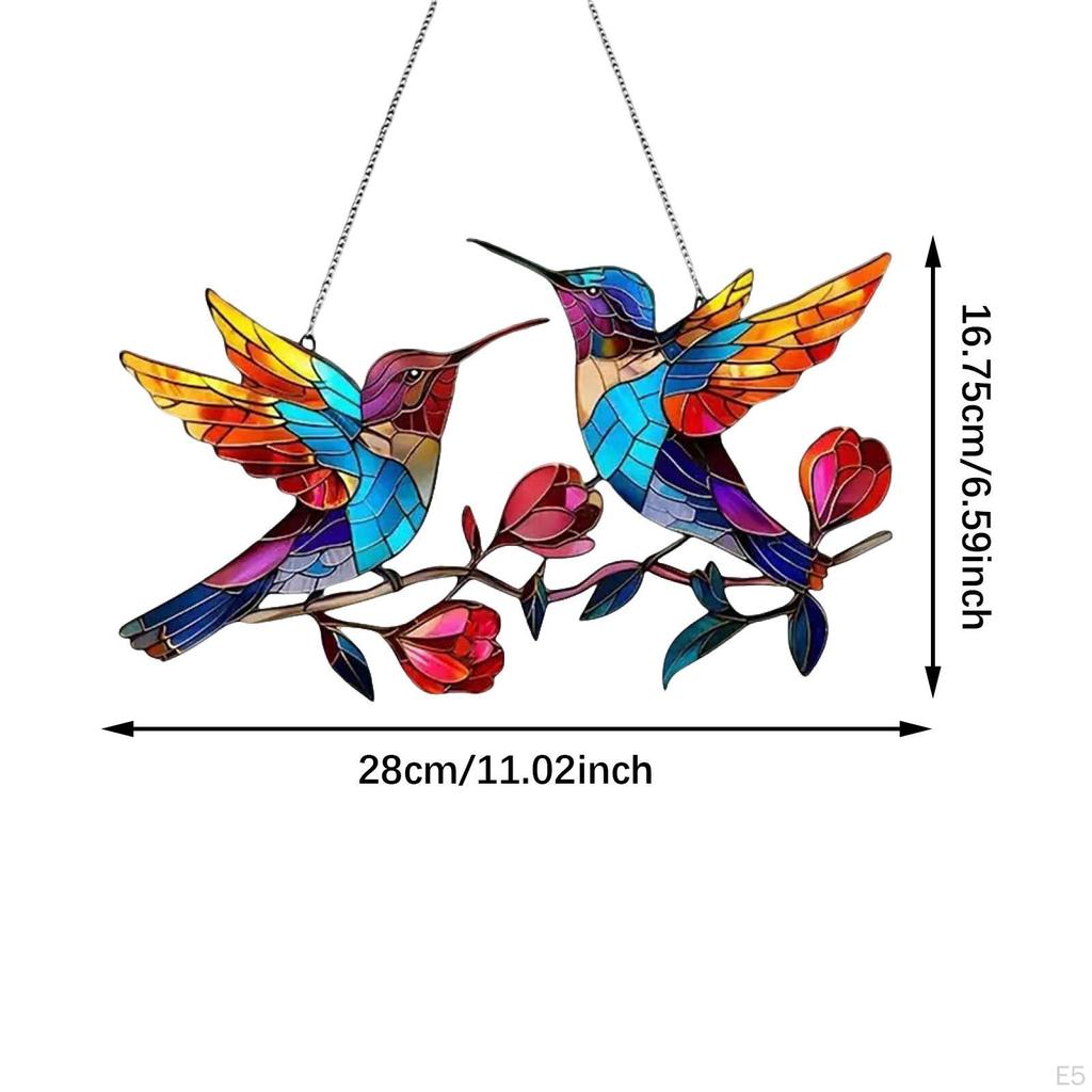 Акриловые птицы серии художественные украшения, разноцветные птицы на проволочной подвеске, подвеска для окна спальни