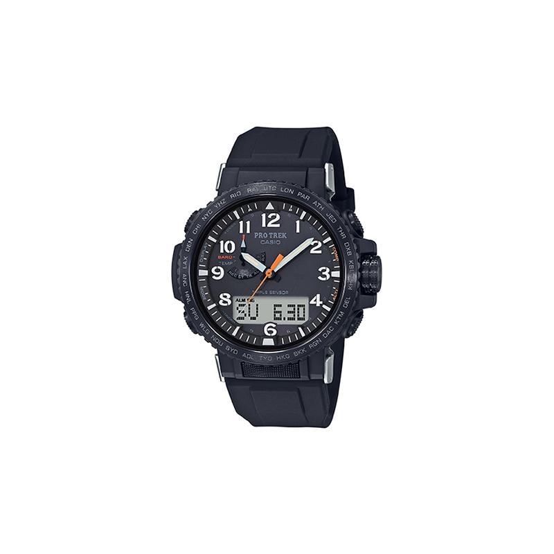 Casio Серия PRO TREK-Дисковый двойной дисплей Умные наручные часы для альпинизма и активного отдыха Солнечные Шесть зон Радиоволновые Для активного отдыха Водонепроницаемые Солнечные Кварцевые PRW-50Y-1APR
