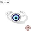 BAMOER Аутентичное серебро 925 пробы, смола, кулон «Глаз демона», пряжки для ушей и регулируемое кольцо для женщин, модный комплект ювелирных украшений