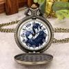 Anime Dial Vintage Pocket Watch Thin Chain Pendant Clock Casual Cartoon Watches Gifts Students Retro Timepiece