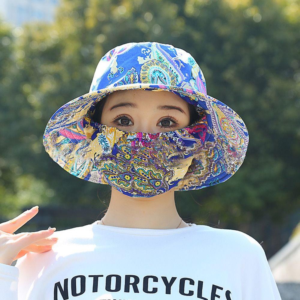 Wide Brim Sunscreen Cap Anti-uv Tea Picking Cap Cycling Headwear Fisherman Hat  Agricultural Work