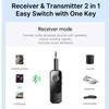 2 в 1 Bluetooth аудио приемник передатчик 3,5 мм AUX TF с микрофоном Hi-Fi стерео музыкальный беспроводной адаптер для автомобиля самолета ТВ ПК наушников