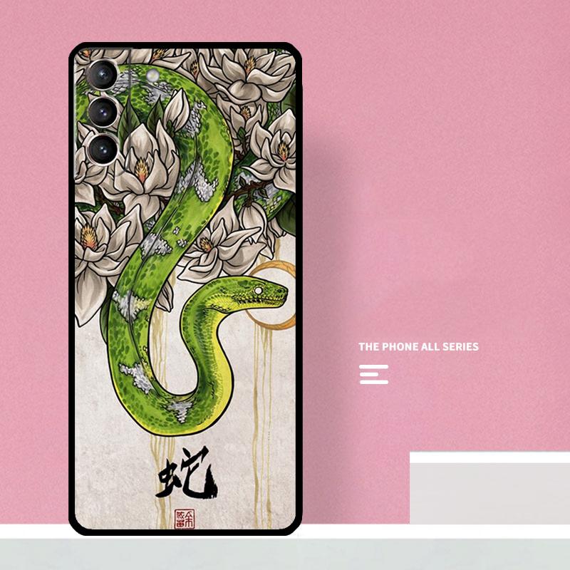 Чехол для телефона с рисунком змеи для Samsung Galaxy S25 S26 Ultra S20 S21 S22 S23 S24 S10 Plus S25 FE Cover Coque