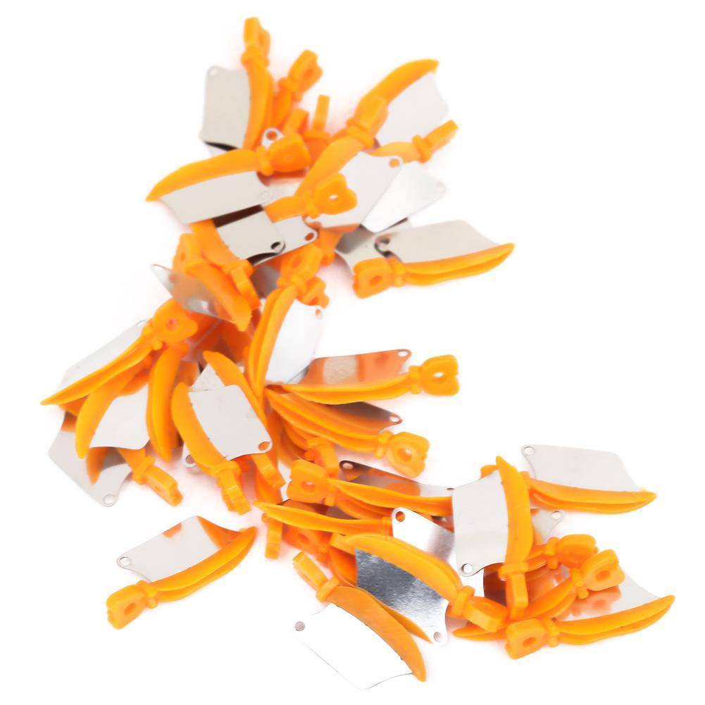 40Pcs Dental Teeth Interproximal Plastic Wedges Dental Accessories (Orange M)