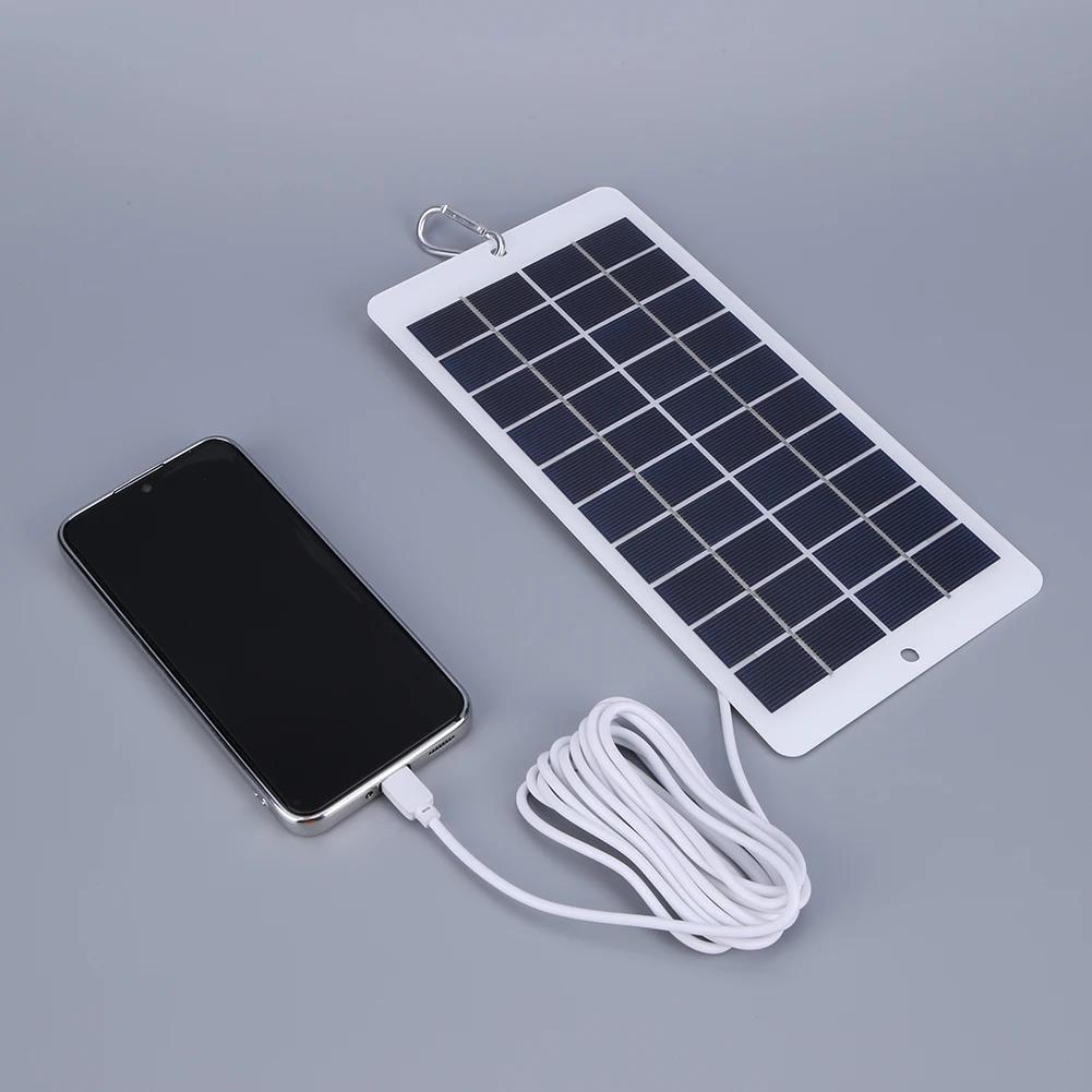 20 Вт 5 В Солнечная панель USB/Type-C Зарядное устройство Легкое Аварийное солнечное зарядное устройство для мобильного телефона Дверной звонок Мониторинг безопасности