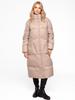 WOMEN' LONG DOWN JACKET WITH ZIPPER AND HOOD