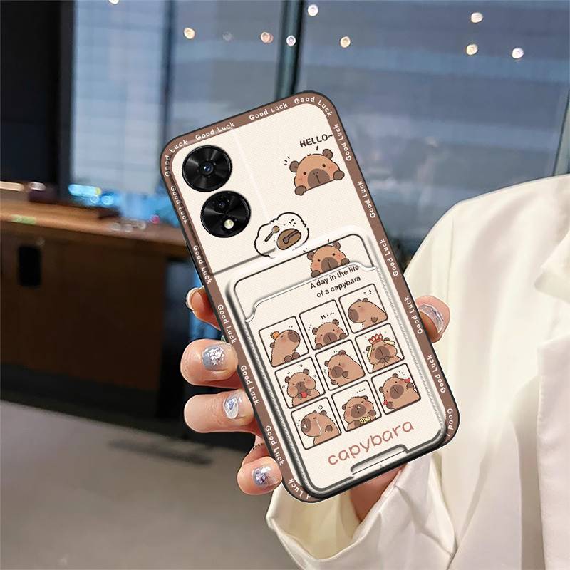 Чехол-кармашек Graffiti для телефона TCL 505/T509K/T5094 защитный противоударный ТПУ кармашек для карт грязеотталкивающий полная защита милый