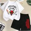 Набор детских футболок Demogorgon Summer Мальчики/девочки Короткий рукав Шорты костюмы Очень странные дела 3-12 Мультяшный принт