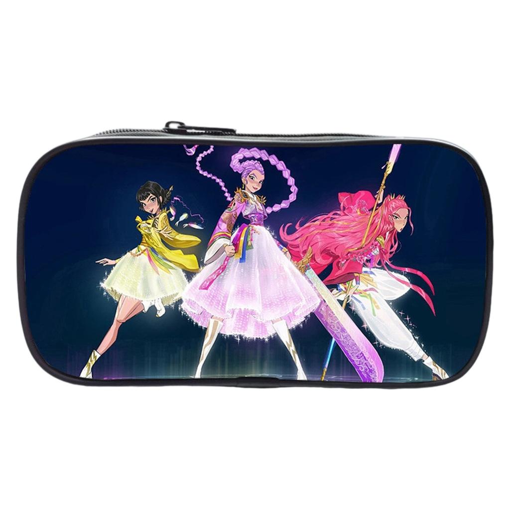 KPOP Girls Cartoon Pencil Case Elementary School Pencil Case Stationery Bag Children's Pencil Case Anime Print