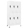 VidaXL Locker Cabinet White 90x45x180 Cm Steel 339796