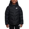 Nike Куртка с капюшоном и молнией с принтом логотипа, детские куртки, черная DX1264-013