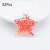 32Pcs 36mm Patches Glitter Star Transparent Plastic Filling Sequin Appliques for DIY Headwear Hair Clips Bow Decor Accessory