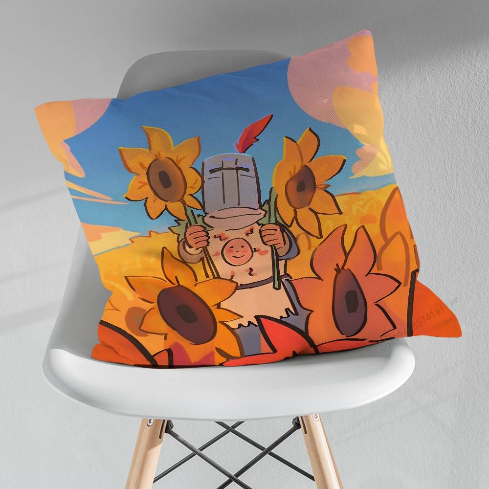 Cool DDark SSouls Game Throw Pillow Case Living Room Sofa Cushion Cover For Home Bedroom Decoration Protector