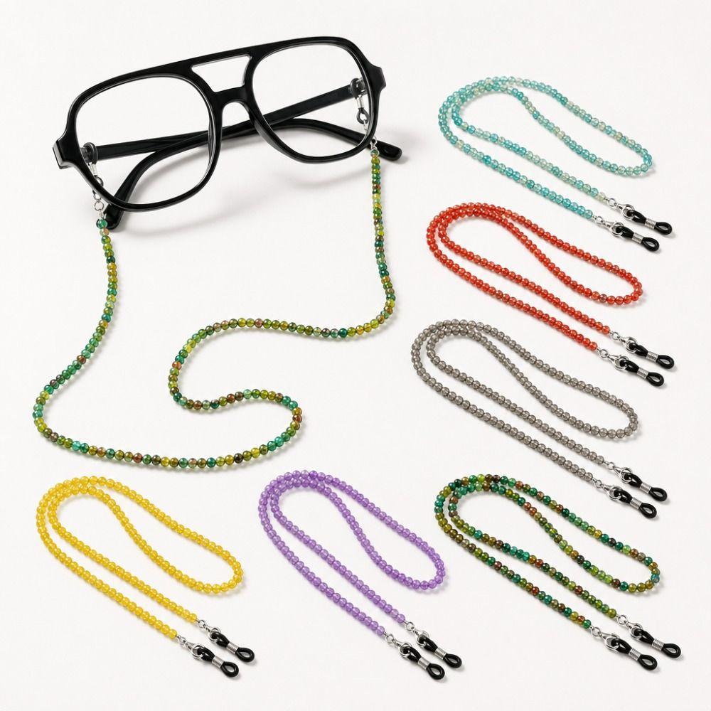 Handmade Beads Glasses Chain Colored Glass Beaded Eyeglasses Chain Glasses Hanging Rope Travel