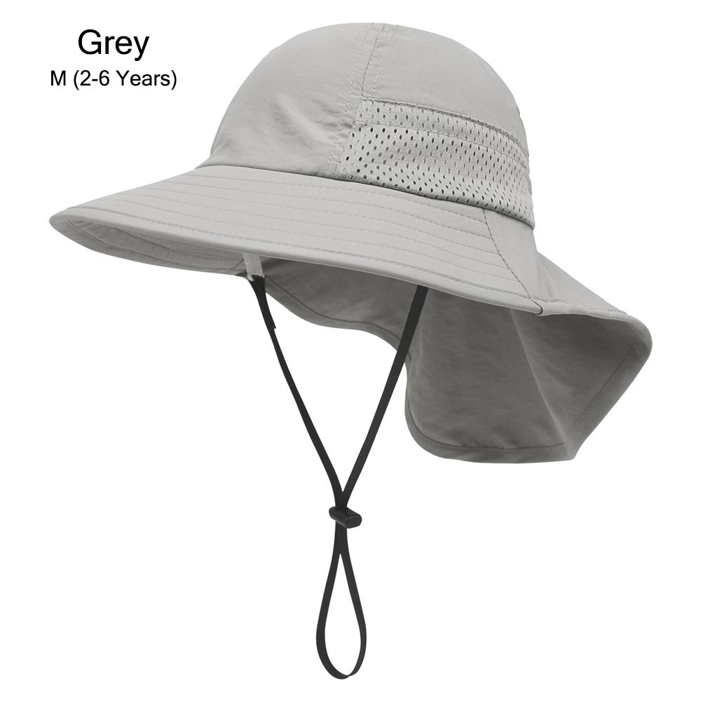 Large Brim Beach Hat Adjustable with Neck Flap Beach Play Hat Kids Sun Hat Sun Protection Hat