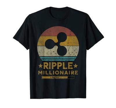 Пульсация (XRP) Смешная футболка с принтом монеты, волны, миллионера, в винтажном стиле