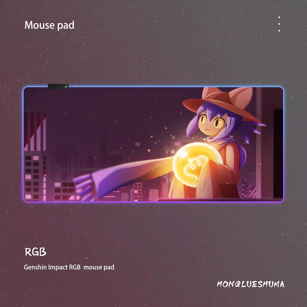 Игровой коврик для мыши Niko Oneshot RGB Игровой коврик для мыши Настольный коврик HD Игровой Большой светодиодный свет XXL Коврики для мыши