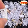 100Pcs Clear Glass Retainer Clip Plastic Hanging Hardware Tools Mirror Holder Clip  Home Improvement