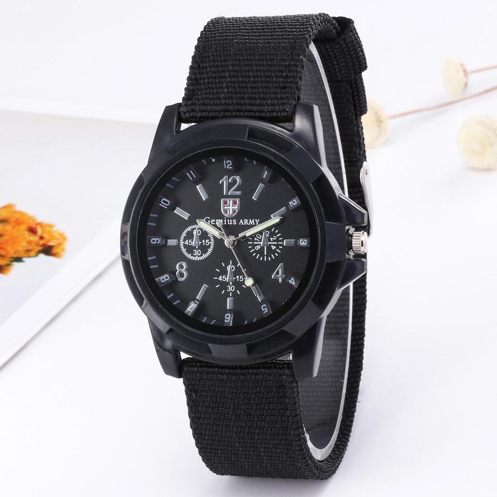 Men Nylon Military Army Quartz Watches Male Fabric Canvas Strap Casual Sport Round Dial Relogios Wristwatch