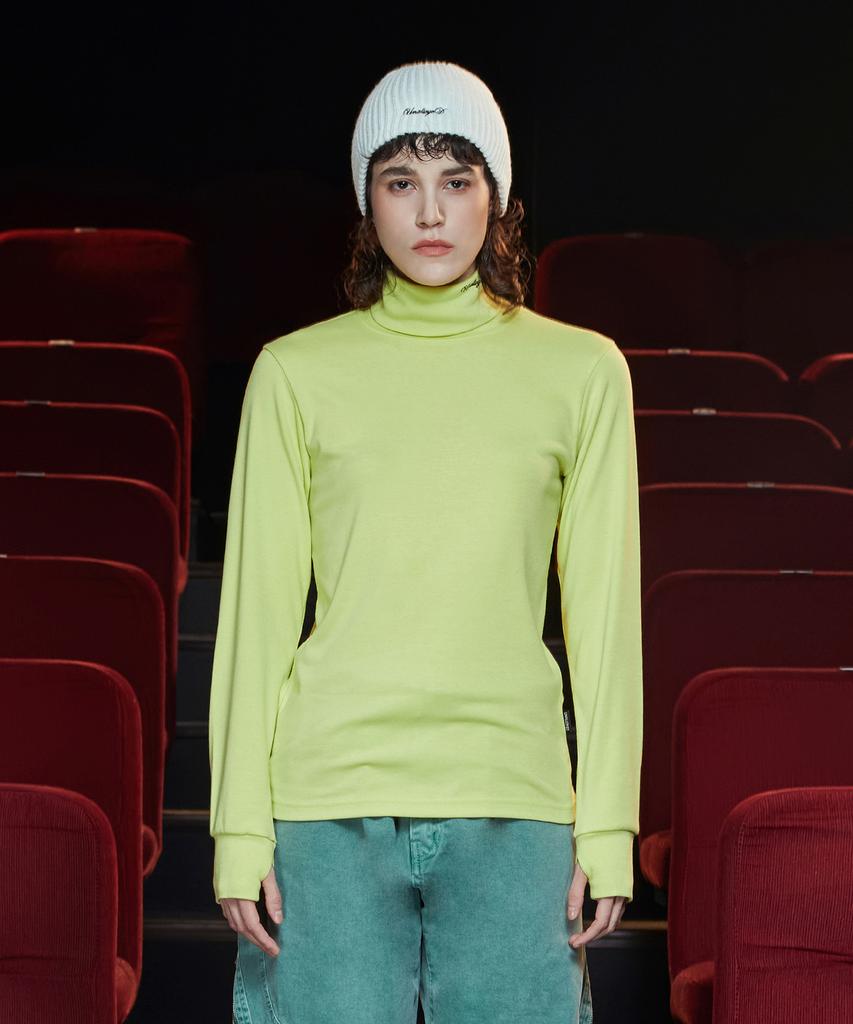 UNALLOYED Turtleneck Knit T-Shirt / Lime