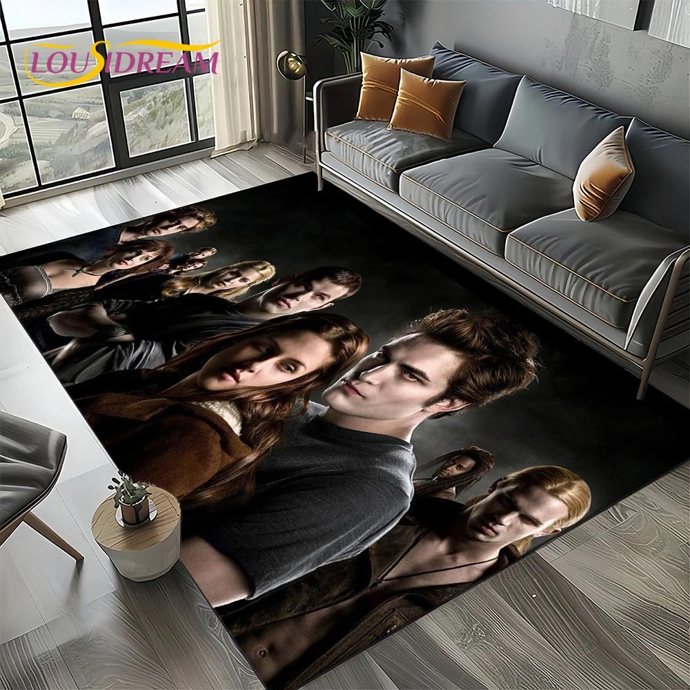 Twilight Saga Series Edward Bella Movie Carpet Rug for Living Room Bedroom Home Sofa Decoration,Kids Area Rug Non-slip Floor Mat