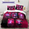 1PC KPop Demon Hunters pattern Bedding Quilt Set Quilt Cover Pillowcase Home Decoration (1 * duvet cover + 2 * pillowcase, without core)