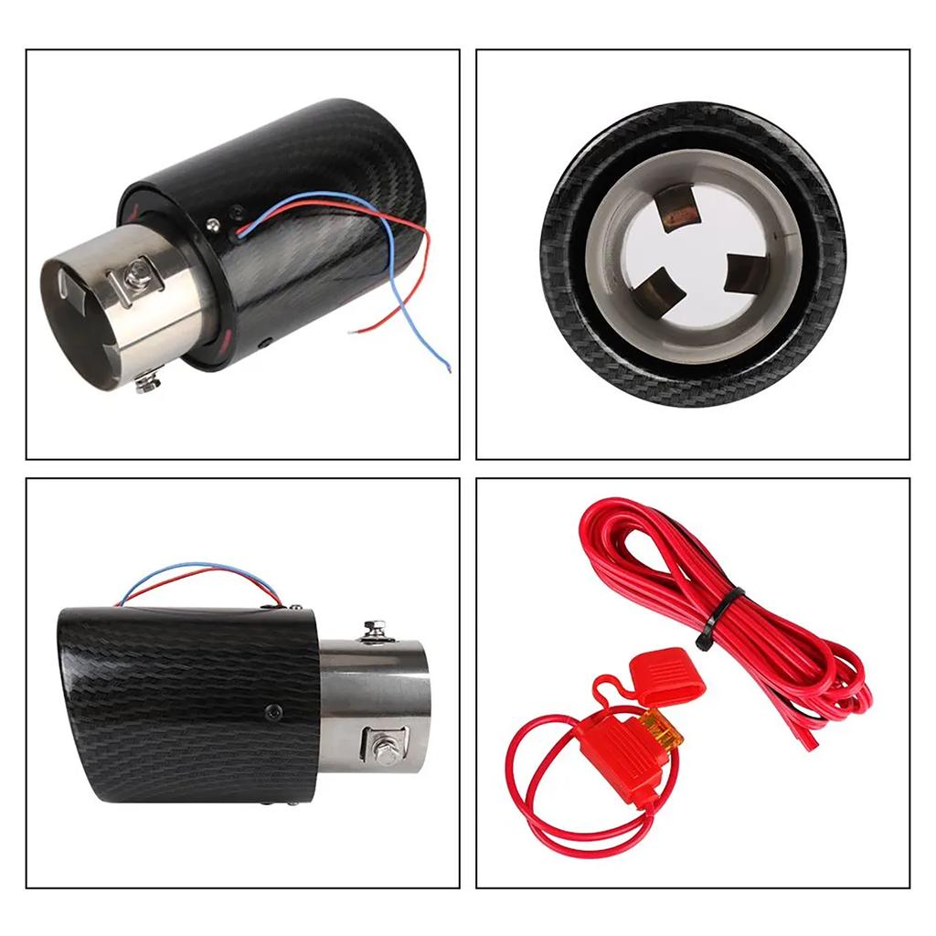 Retrofitting Car Accessories: Universal Exhaust Pipe, Carbon Fiber LED Emitting Tailpipe, Automotive Tailpipe, Flame Spraying Tailpipe