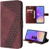 Protective Case - BOOLING - Samsung Galaxy A05 - Red - PU Leather - Embossed Pattern