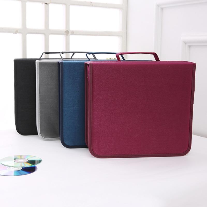 Органайзер для хранения большой вместимости вмещает 256/384 диска, из нетканого материала, легкий, портативный, альбом-бокс для хранения
