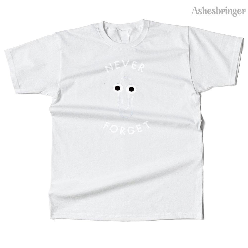 Mens Cotton Never Forget the Clip Graphic T Shirt Street Casual Style Tee for Men and Women