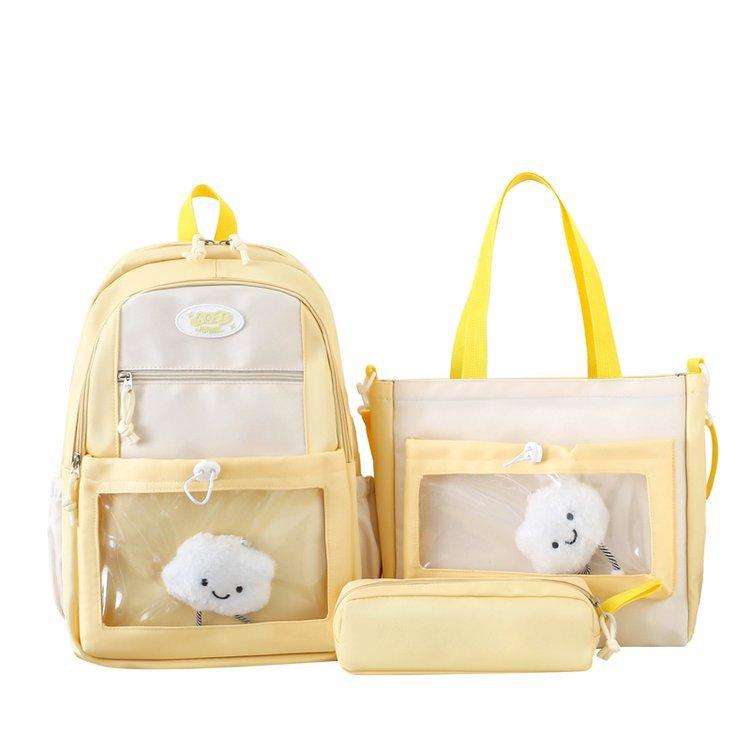 Schoolbag1011 high value Mori multi-compartment niche fashion transparent pain layer schoolbag ins cute girl double shoulder tide bag
