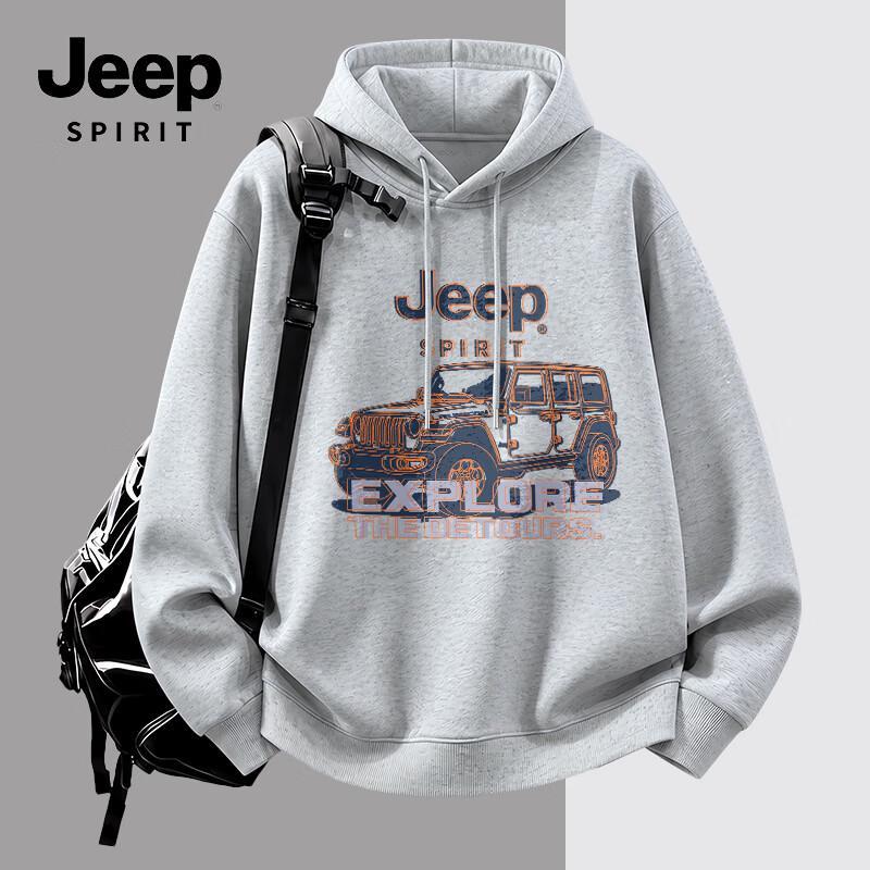 Мужская классическая толстовка с капюшоном свободного кроя JEEP SPIRIT