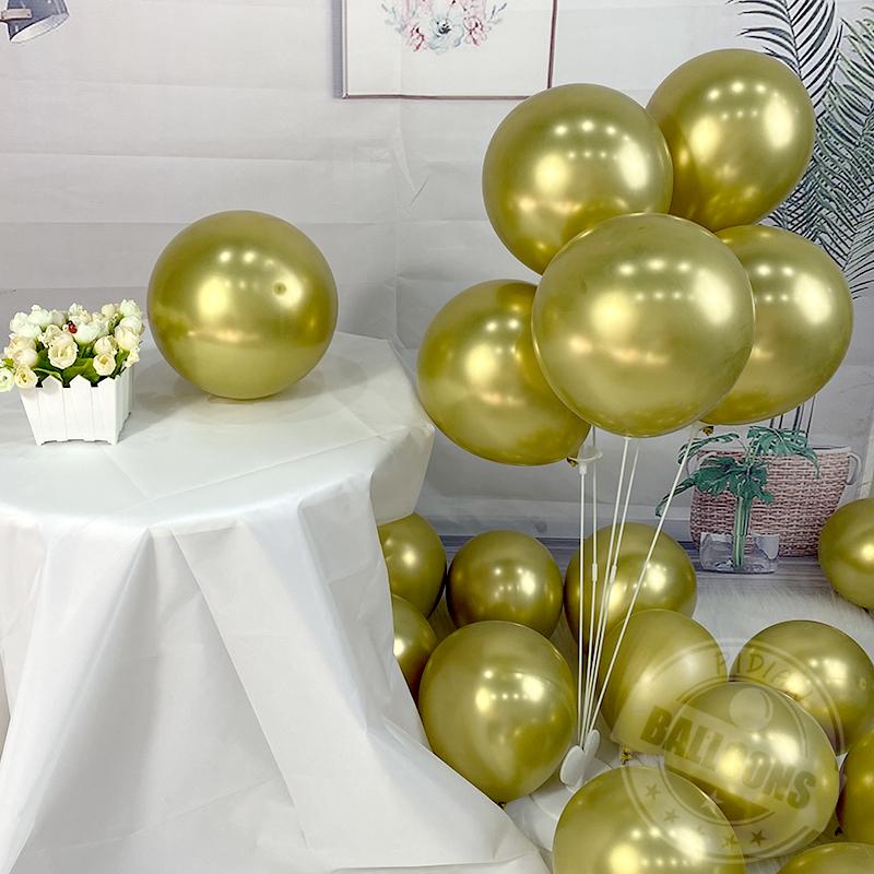 Metallic 20Pcs Balloon Decoration Wedding Christmas Valentine'S Day Anniversary New Year Scene Decor Helium Chrome Balloon