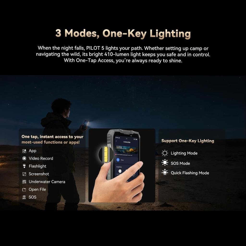 Oscal PILOT 5 Защищенный мобильный 5G Android 16 15000 мАч 8 ГБ ОЗУ 256 ГБ ПЗУ Смартфон