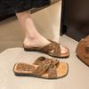 Французский нишевый дизайн Baotou мюли женские летние новые сандалии с перекрестными ремешками, модные сандалии интернет-знаменитости