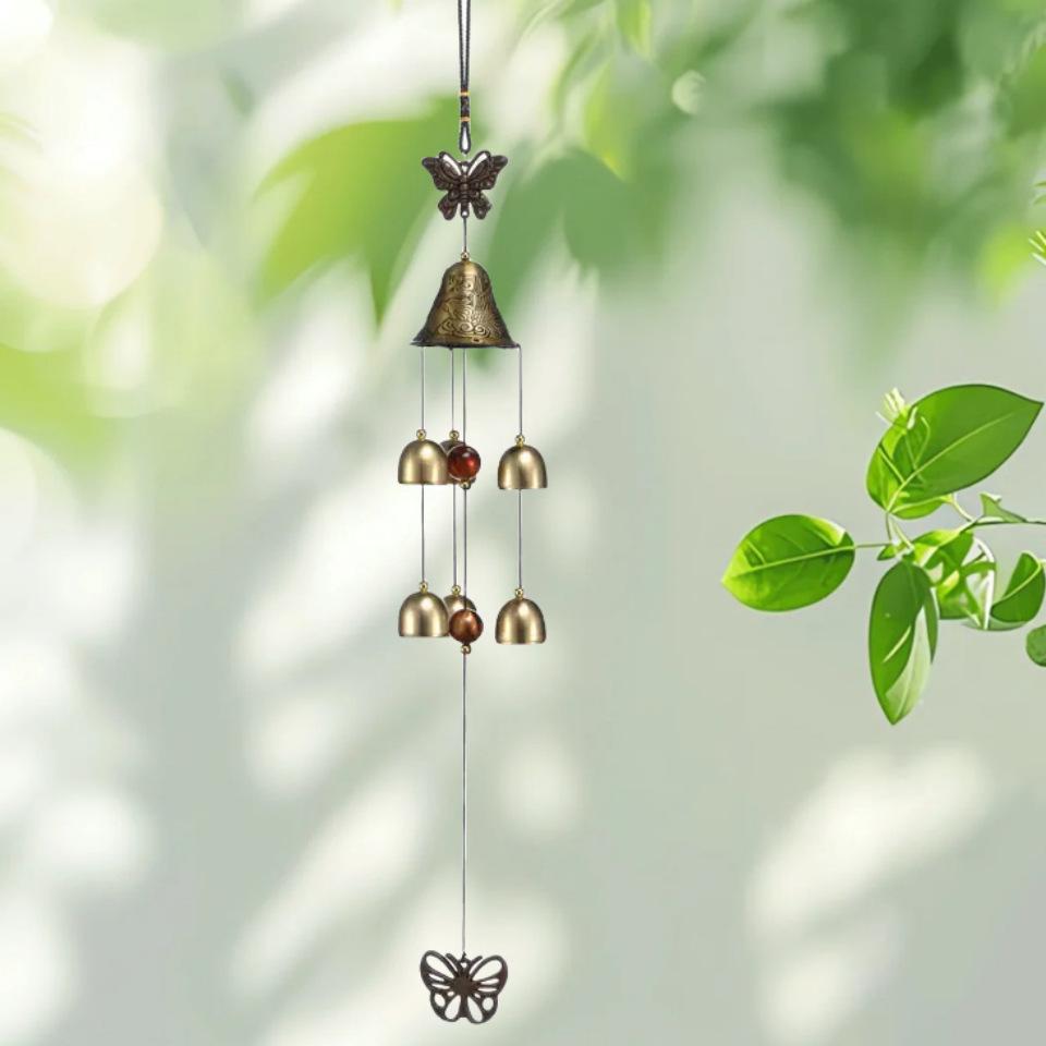 Уличный креативный 6-ти медный колокольчик металлический подвесной колокольчик для двора украшение