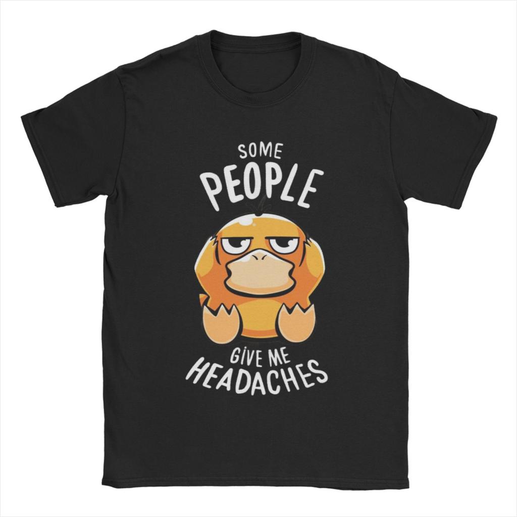 Psyduck Unisexga TShirt Unisex Women Cotton Clothing Novelty Round Neck Short Sleeve Summer Y2k Top Tee Vintage Hippop