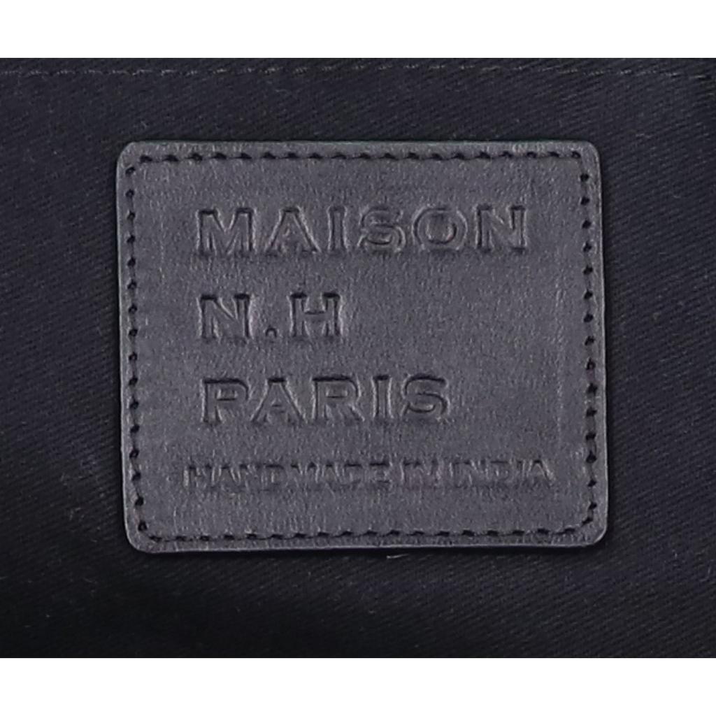 MAISON NH PARIS OLIVIA CUIR Lambskin Shoulder Bag blackUsed