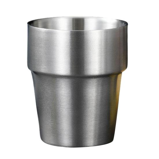 201 Нержавеющая стальная чашка штабелируемая кружка для питья с двойными стенками и вакуумной изоляцией для кофе