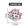 Busy Cat Working Enamel Pins Cartoon Kitten Computer Brooches Lapel Badges Clothes Cute Animal OL Jewelry Gift for Friends