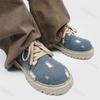 Fashion 2025 New Style Niche Dasign Boot Denim Low Top Cloth Shoes Retro Thick Sole Height Increasing Comfortable Fashion Trend Sneakers