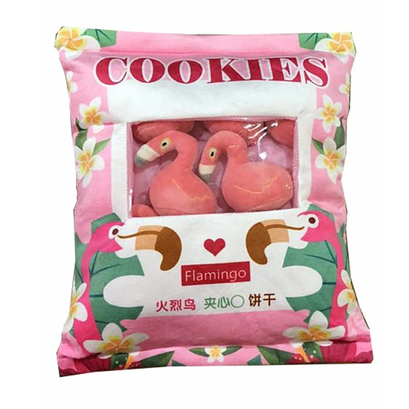 A Large Bag of Cat Rabbit and Pig Snacks Throw Pillows Plush Toys Doll Soft Stuffed Animal Gifts for Kids and Girls