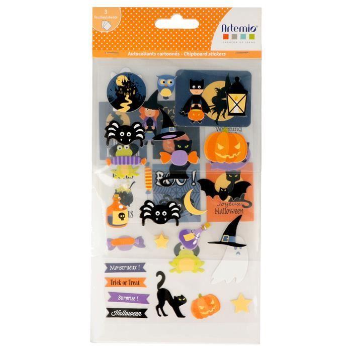 Наклейки - Artemio - Хэллоуин - Картонные - Оранжевые - Смешанные